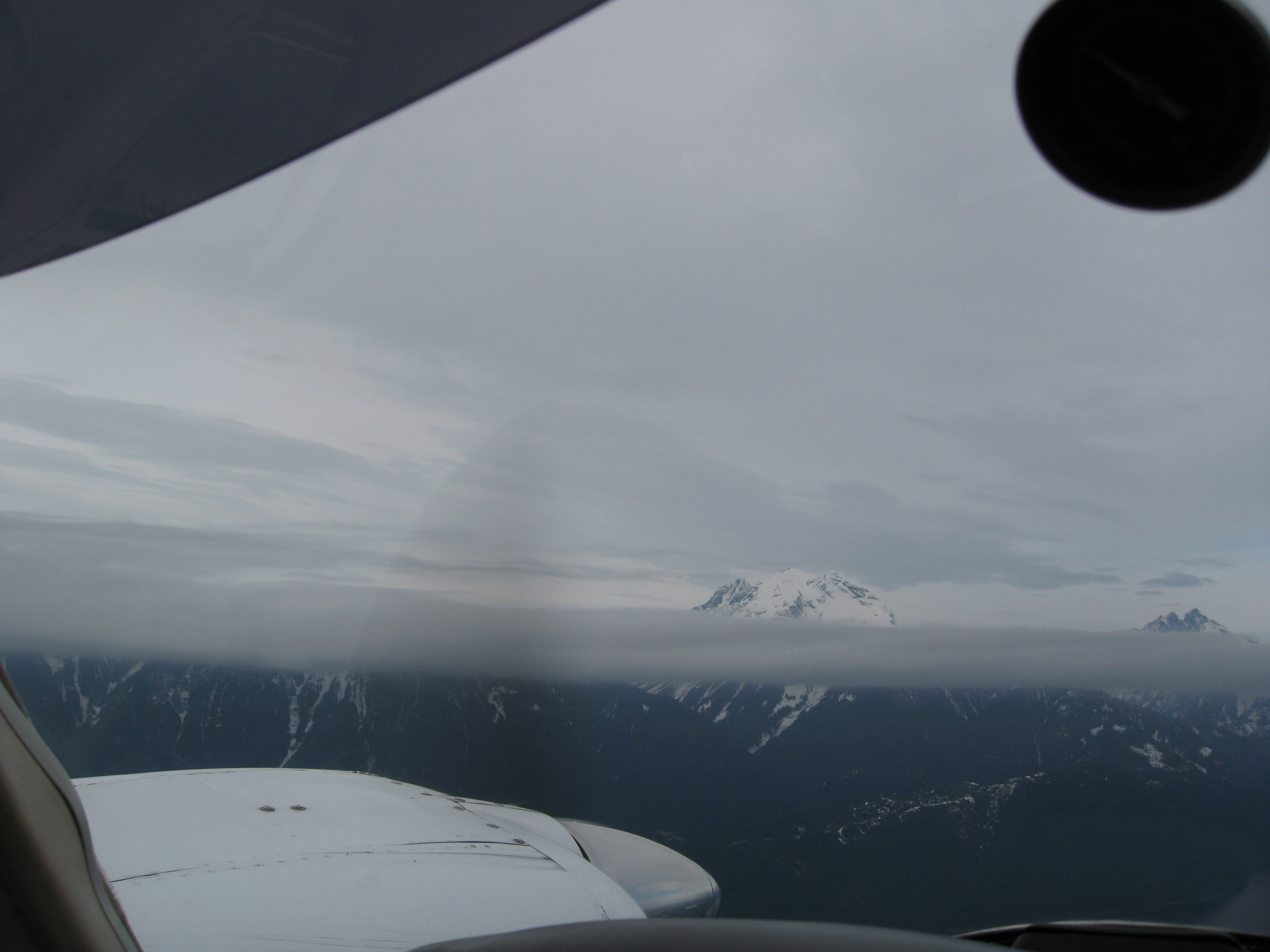 Coastal Mountains viewed from the Seneca, Langley Flying School, February, 2008.